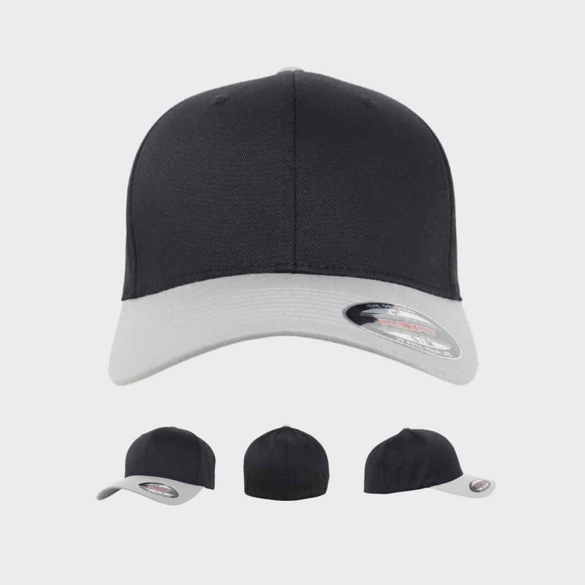 Flexfit YupoongFlexfit FFE 6089RC Black Silver Front Extra