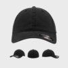 FLEXFIT Garment Washed Cotton Hat Dad – Black