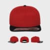 FLEXFIT Fitted Snapback Cap – Red-Black