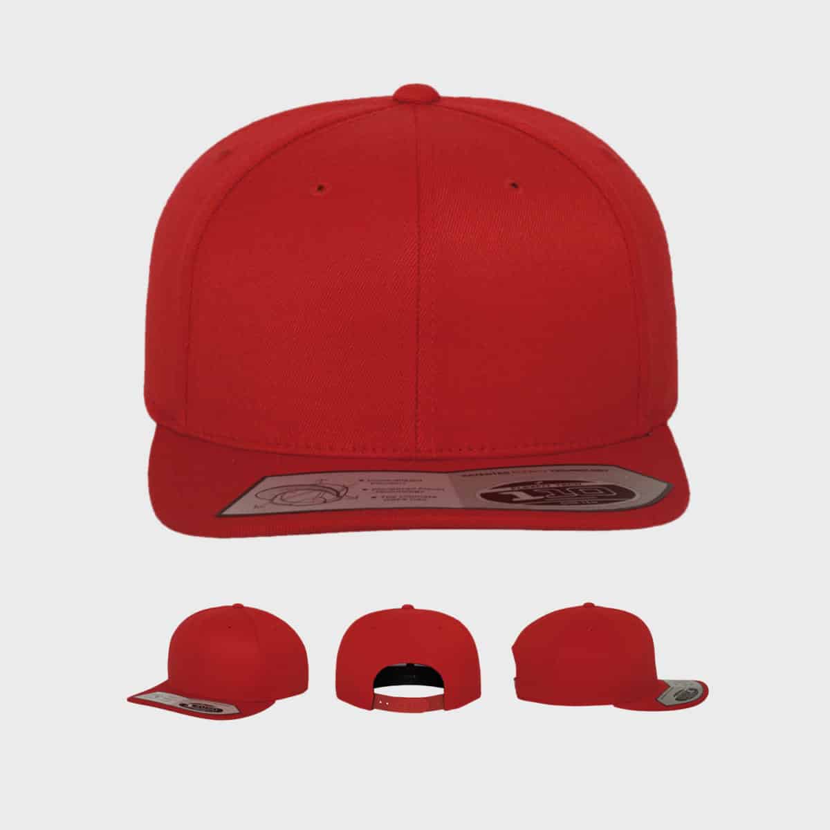Flexfit Snapback FFE 110 Rot Schwarz Front Extra