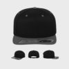 FLEXFIT Fitted Snapback Cap – Black-Darkgrey