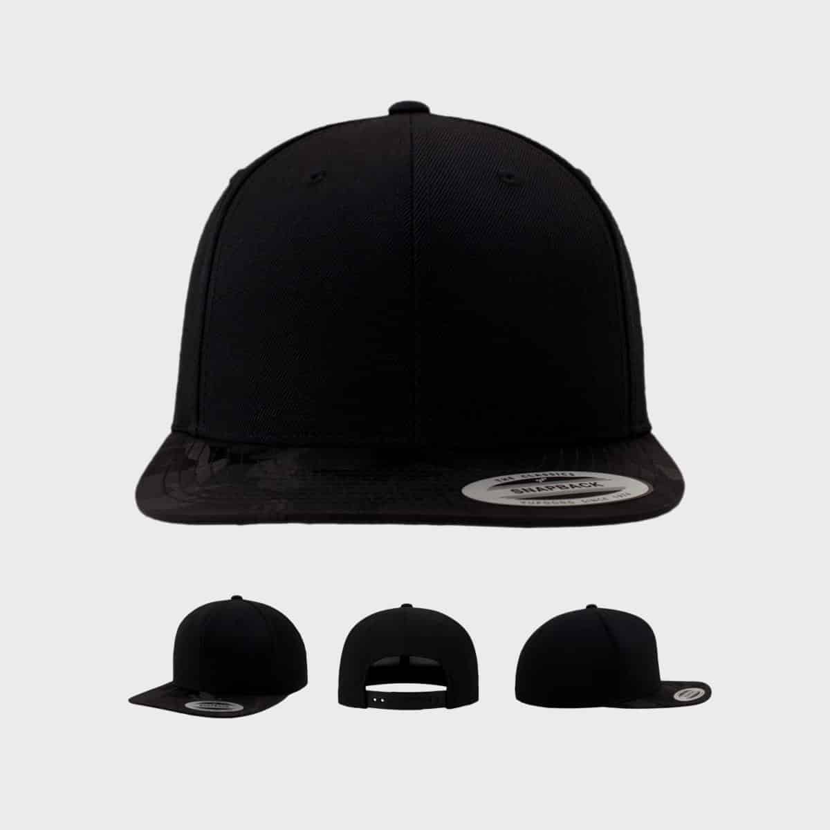 Flexfit Snapback FFE 6089CV Black Camo Front Extra
