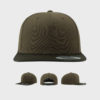FLEXFIT Camo Visor Snapback Cap – Olive / Buck