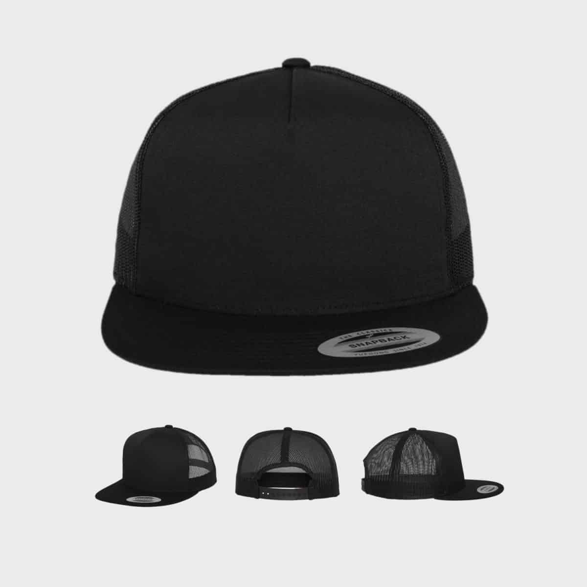 Flexfit TruckerCaps FlexfitFFE 6006 Schwarz Front Extra