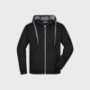 Herren Sweatjacke zweifarbig – Black-Carbon