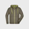 Men's Two-Tone Sweatshirt Jacket – Olive-Lime Green