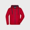 Herren Sweatjacke zweifarbig – Red-Carbon