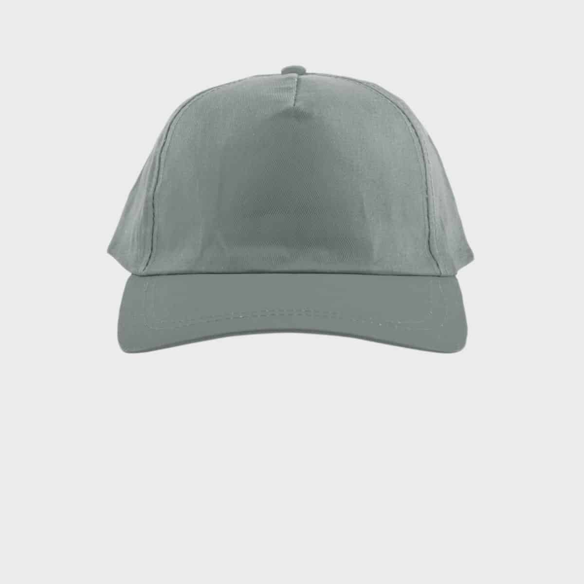 The MYRTLE BEACH baseball promo cap with its sleek gray design and curved brim is centered against a bright white background. The cap features visible stitching along the seams and brim edge, and the top button is also clearly visible, making it an ideal accessory for sunny days in Myrtle Beach.