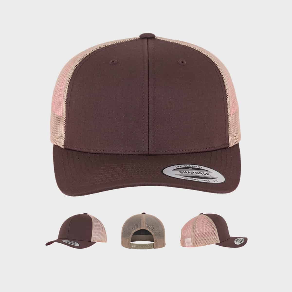 Flexfit TruckerCaps FFE 6606T Brown Khaki Front Extra