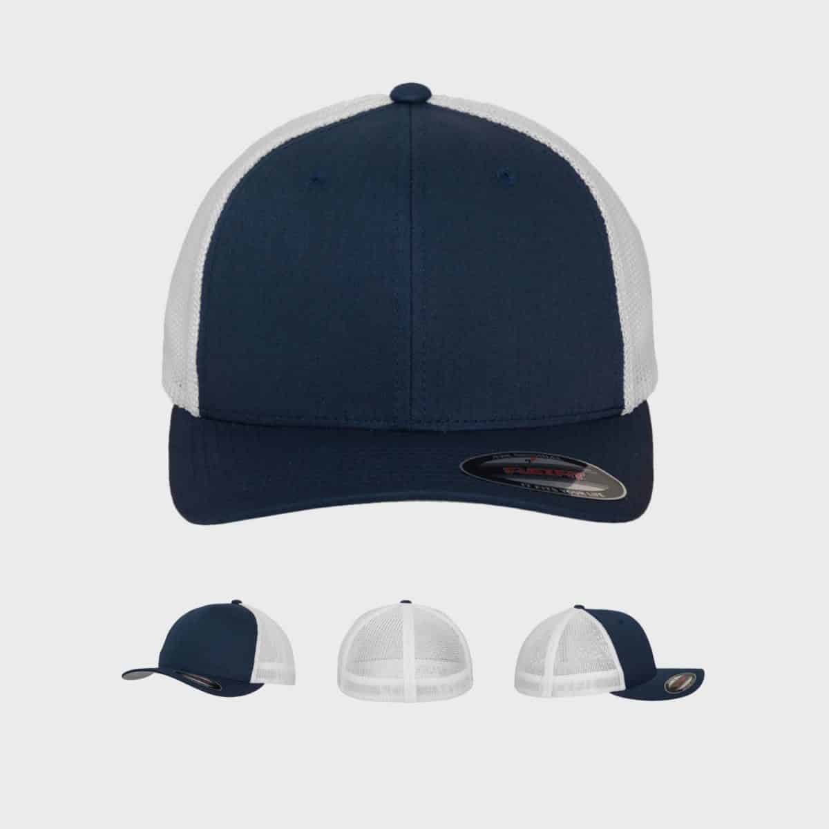 Flexfit TruckerCaps FFE 6511T Navy White Front Extra