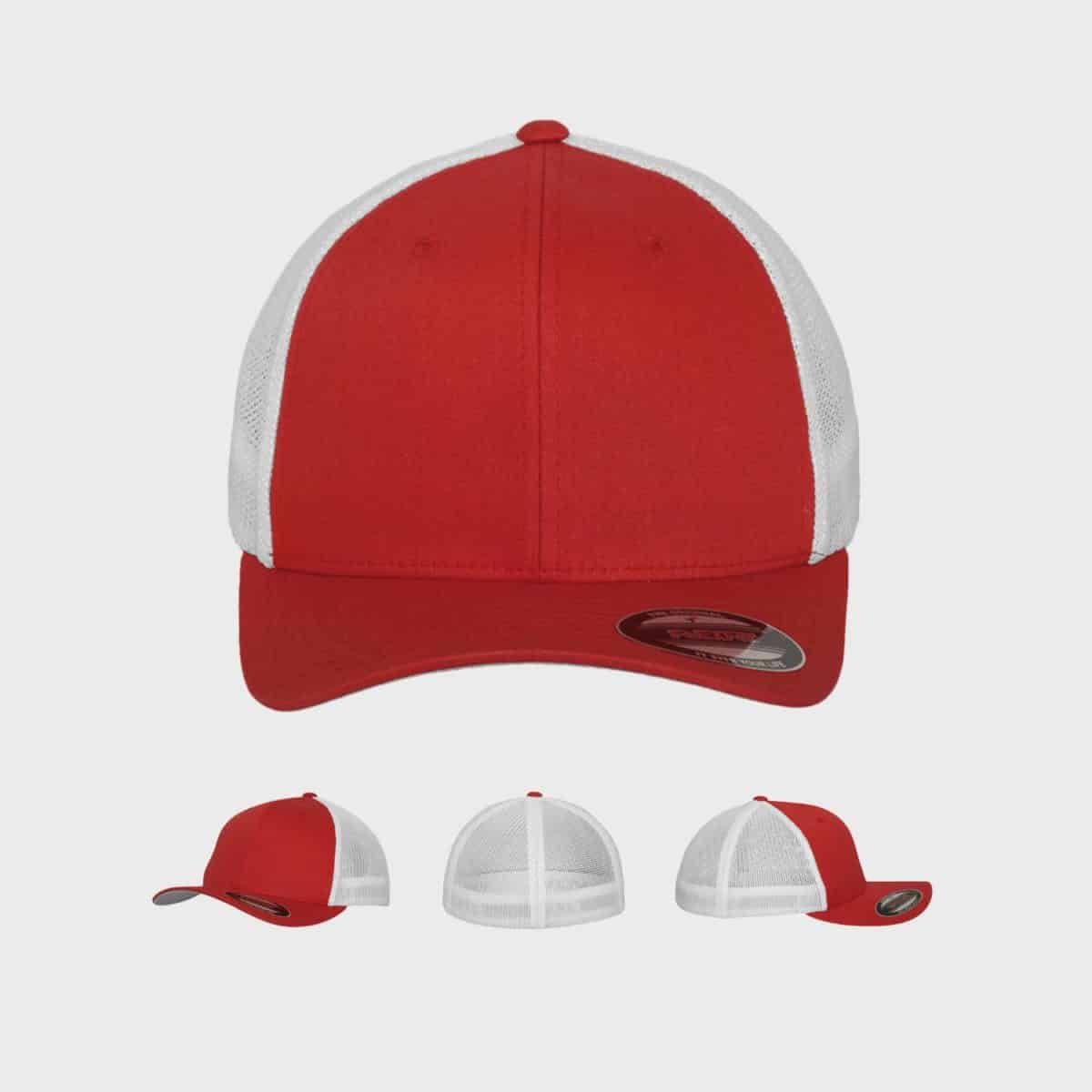 Flexfit TruckerCaps FFE 6511T Red White Front Extra
