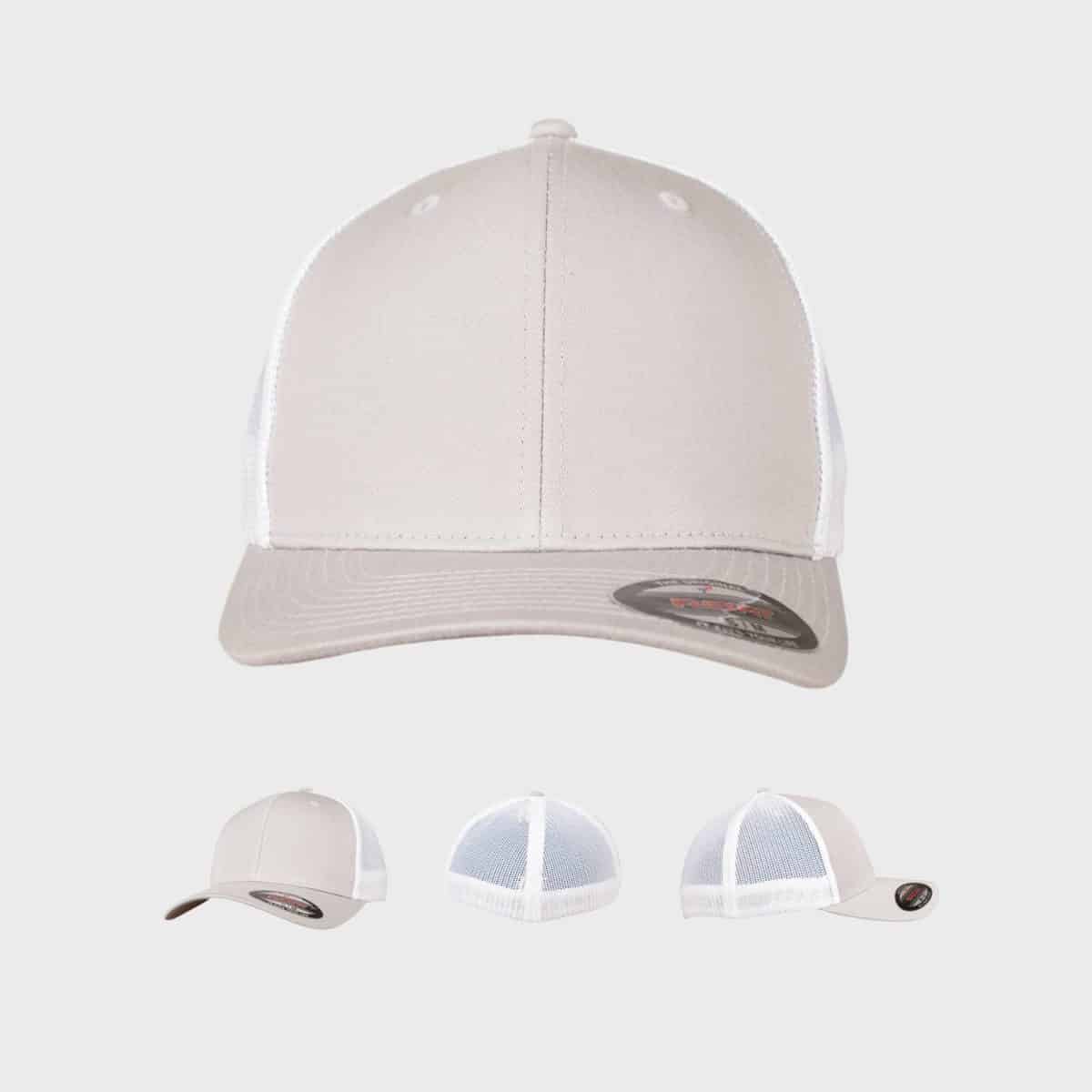 Flexfit TruckerCaps FFE 6511T Silver White Front Extra