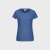 Ladies' Basic-T aus Bio-Baumwolle – Light Denim Melange