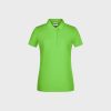 Women's Basic Polo Shirt Made from Organic Cotton – Lime Green