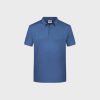 Men's Basic Polo aus Bio-Baumwolle – Light Denim Melange