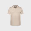 Men's Basic Polo aus Bio-Baumwolle – Stone
