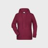 Ladies' Hoodie aus Bio-Baumwolle – Burgundy Melange