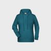 Ladies' Hoodie aus Bio-Baumwolle – Petrol Melange