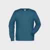 Men´s Sweat aus Bio-Baumwolle – Petrol Melange
