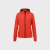 Ladies' Hooded Softshell Jacket – Fire Red / Flame