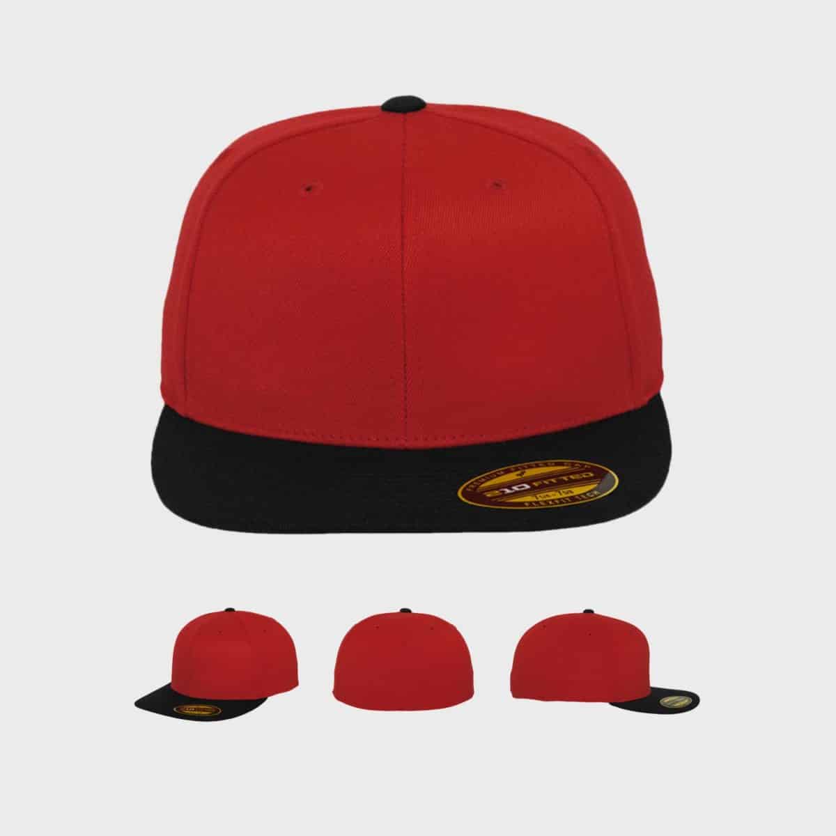 Flexfit FlexfitCaps Tone FFE 6210T Red Black Front Extra