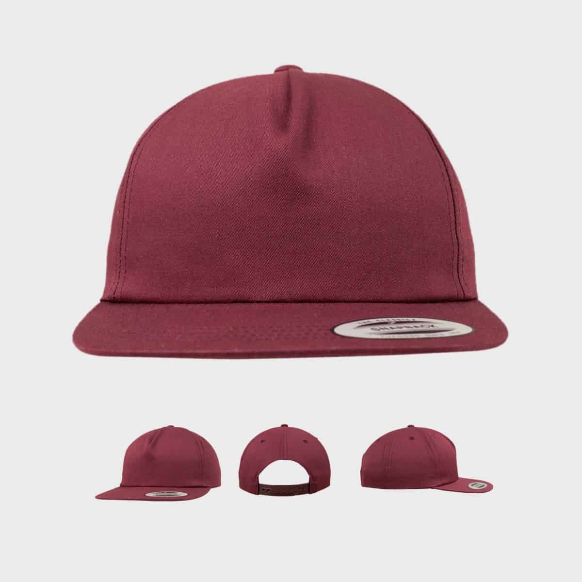 Flexfit Snapback FFE 6502 Maroon Front Extra