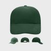 Turned 6 Panel Cap Laminated – Dark-Green