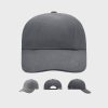 Turned 6 Panel Cap Laminated – Dark-Grey