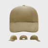 Turned 6 Panel Cap Laminated – Dark-Khaki