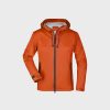 Ultraleichte Damen Outdoor Jacke – Dark-Orange/Iron-Grey