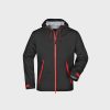Ultraleichte Herren Outdoor Jacke – Black/Red