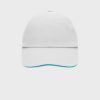 MYRTLE BEACH Classic Sandwich Cap – White/Turquoise