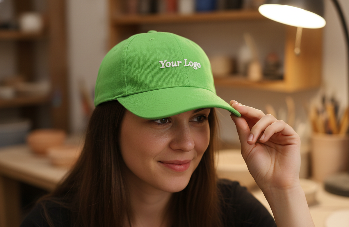 Myrtle Beach Low-Profile Cap mit flacher Front und Logo Stick