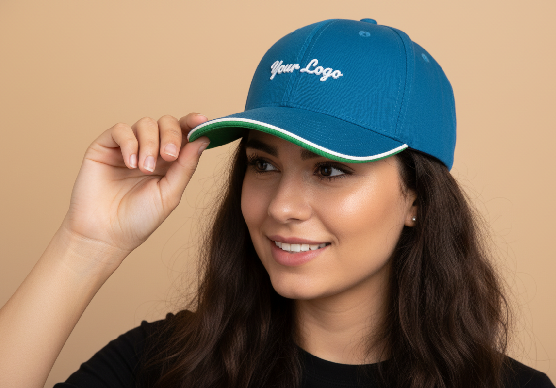Myrtle Beach Baseball Cap mit doppeltem Sandwich-Schirm und Logo- Stick