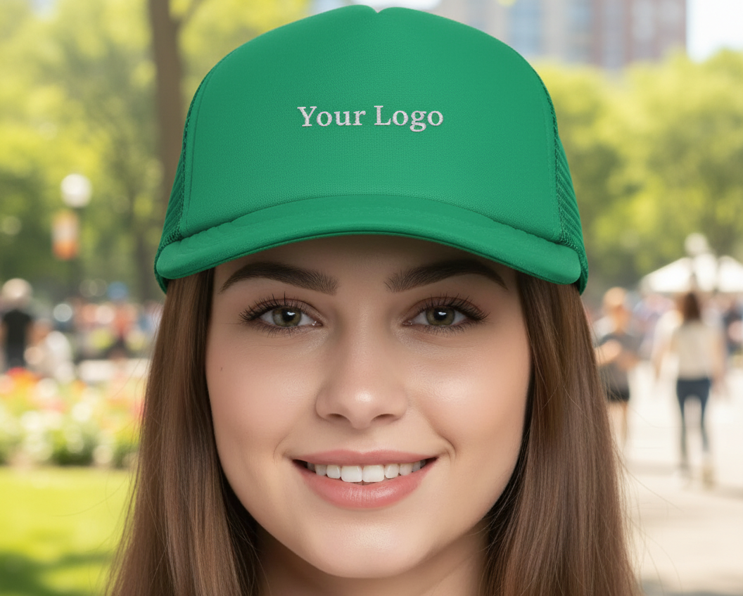 Myrtle Beach Mesh Cap mit flachem Visor und Logo Stick