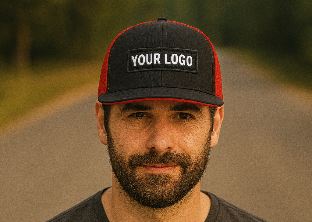 Mesh-Snapback mit Sandwich-Detail und Logostickfläche