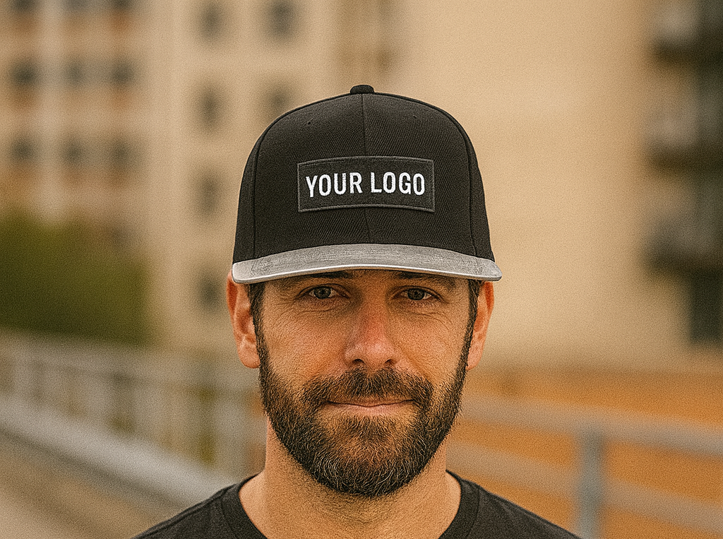 FLEXFIT Metallic Visor Snapback Cap with Logo - Embroidered