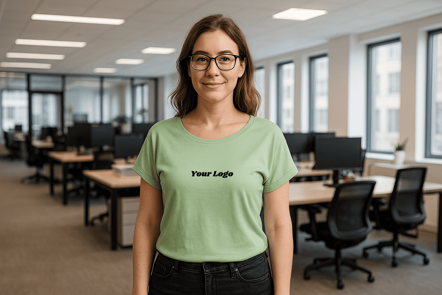 Women's T-shirt Casual look Organic cotton Logo embroidery