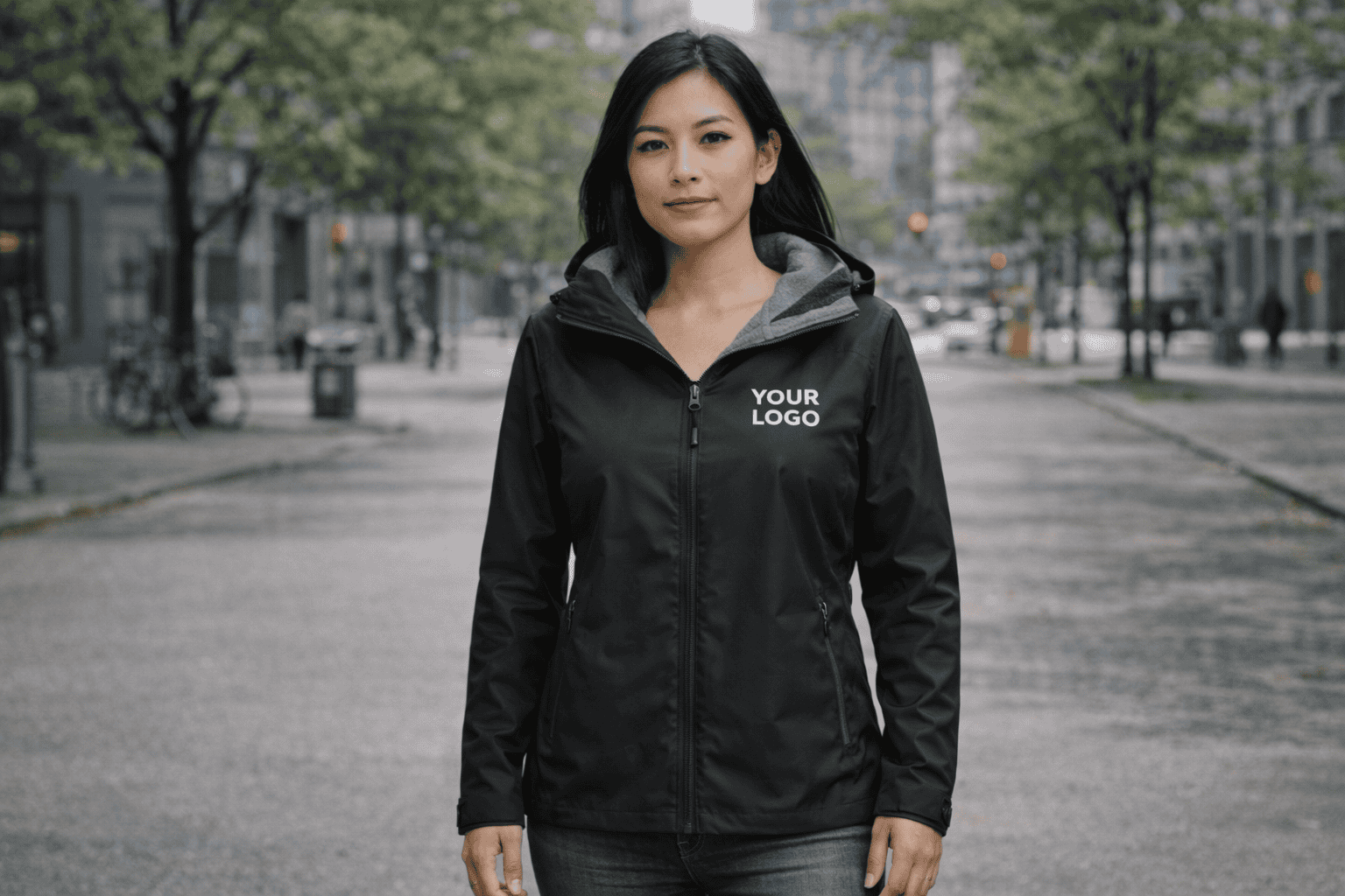 Women's 3-in-1 jacket with logo embroidery