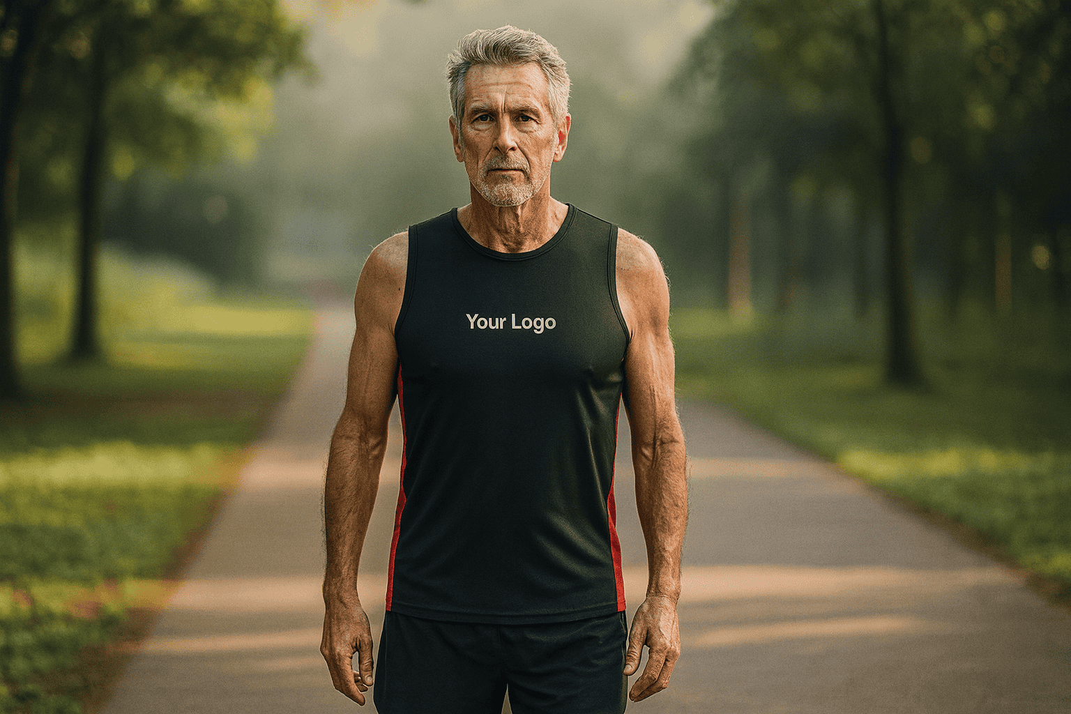 Men's Sports Tank Top with Embroidered Logo