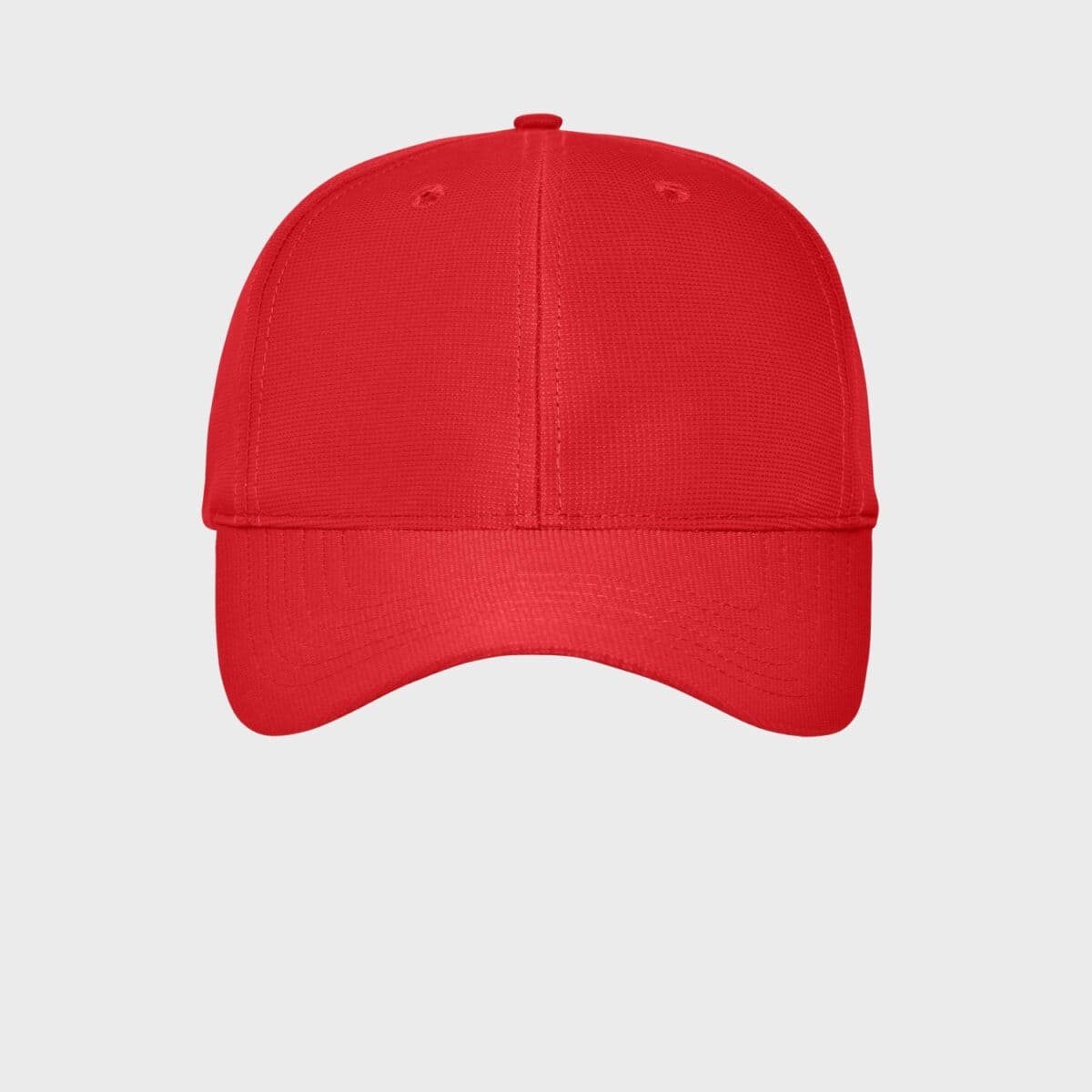 Buy a 6-panel workwear cap in red—custom embroidery by Stickmanufaktur