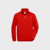 Unisex Workwear Half-Zip Sweatshirt – Red