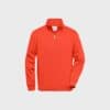 Unisex Workwear Half-Zip Sweatshirt – Spicy Orange