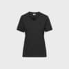 Damen Workwear T-Shirt mit V-Ausschnitt – Black