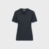 Damen Workwear T-Shirt mit V-Ausschnitt – Carbon