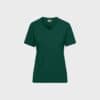 Damen Workwear T-Shirt mit V-Ausschnitt – Dark Green