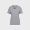 Damen Workwear T-Shirt mit V-Ausschnitt – (Grey) Heather