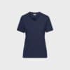 Damen Workwear T-Shirt mit V-Ausschnitt – Navy