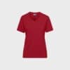 Damen Workwear T-Shirt mit V-Ausschnitt – Red