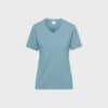 Damen Workwear T-Shirt mit V-Ausschnitt – Steel Blue